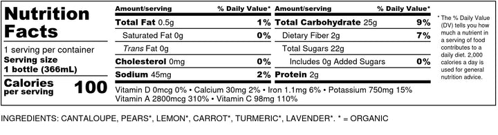 CARSON'S CROSSING: Watermelon, lemon, lime, mint, turmeric, ginger      Promotes: skin health, cognitive longevity, hydration.